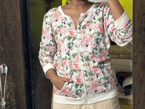 Floral Zipped Hoodie/Jacket