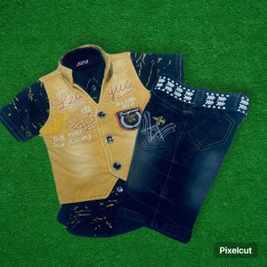 Boys Shirt With Shorts And Kurti