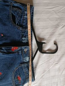 Floral Denim Mini Skirt