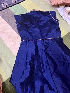 Embroidery Blue Gown
