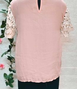 Size S/M 🎁Buy 2 Get 1 Free Pink Lace Top