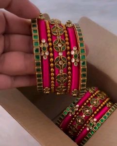 Handcrafted Silkthreadbangles Set