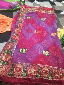 Ethnic Bandhej Saree