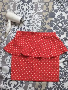 Forever 21 Red Polka Dot Mini Skirt