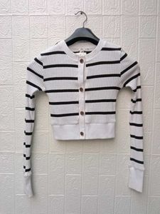 New With Tag Korean Striped Knit Cardigan