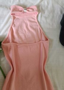 Pink Halter Neck Mini Dress