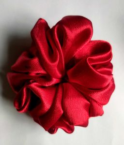 Red Satin Scrunchie