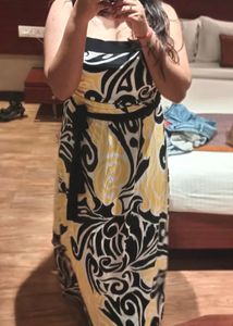 Abstract Print Maxi Dress