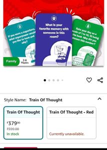 Train Of Thought Cards Party Game