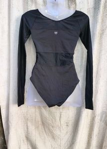 38119. Black Long Sleeve Bodysuit