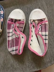 Pink Plaid Sneakers