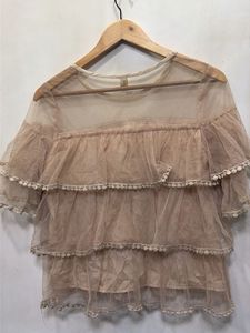 Ruffled Mesh Top
