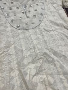 Elegant White Chikankari Kurta