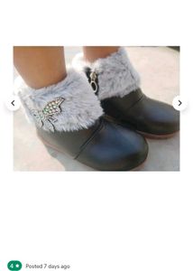Toddler Black Faux-Fur Boots