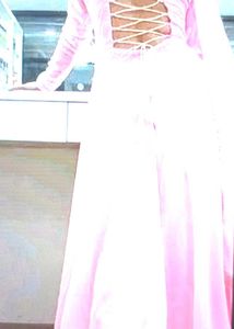 Pink Long Sleeve Maxi Dress