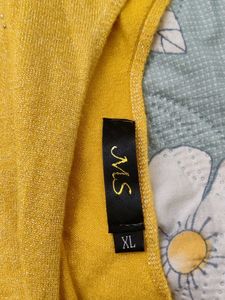 Mustard ✨sparkly  Balloon Sleeves Knit Top