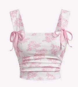 Pink Floral Tank Top