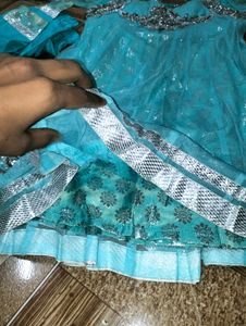 Kids Triple Layered Anarkali Dupatta &amp; Pant