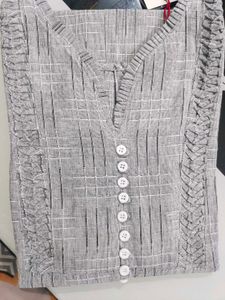 Grey Kurti With Tag