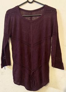 Burgundy Knit top (item 1)