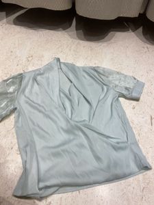 satin cowl neck top