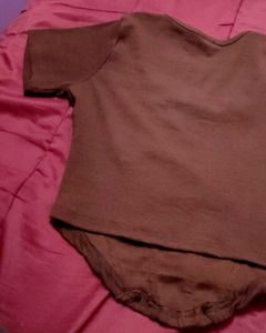 Ribbed Brown Xs Top Fitting