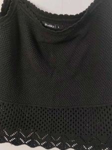 Black Knit Tank Top