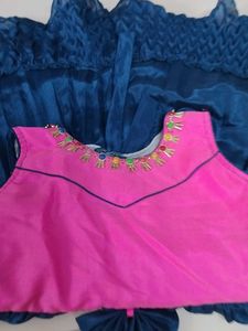 Pink And Teal Blue Frock...