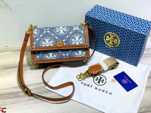 TORY BURCH T MONOGRAM JACQUARD SHOULDER BAG