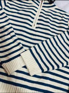 Korean Knit High Neck Zip Sweater