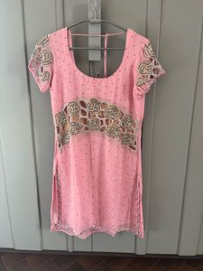 Pure Georgette Cutwork Short Kurta
