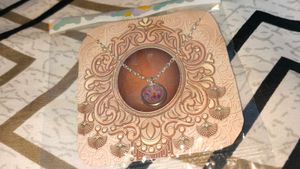 Resin Necklace With Silver Chain