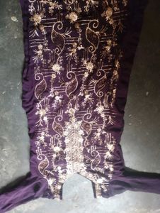 Purple Embellished salwar suit