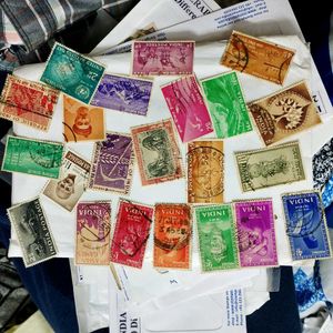 1947-1956 Vintage India Postage Stamps