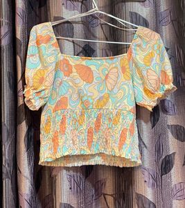 Floral Print Crop Top