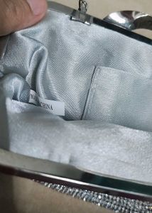 Silver Rhinestone Clutch............