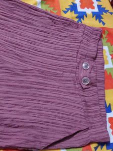 Pink Crinkle Pants Wear It With Kurtis Also