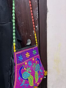 Embroidered Sling Bag