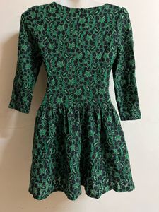 Green Lace Bow Dress