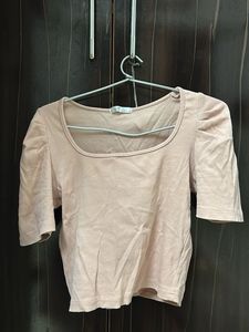 Cute Pink Puff Sleeve Top