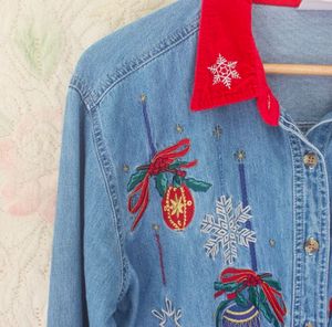 Front Tie Embroidered Shirt