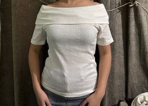Off-Shoulder White Top