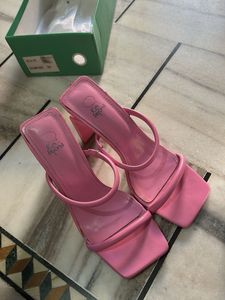 Pink Heeled Sandals