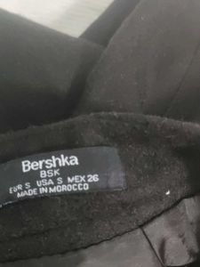 Black Soft Wool Pocket Mini Skirt