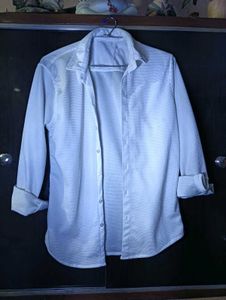 Men's White Patterned Shirt