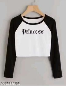 Princess Long Sleeve Crop Top