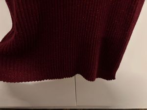Burgundy Ribbed Knit Top