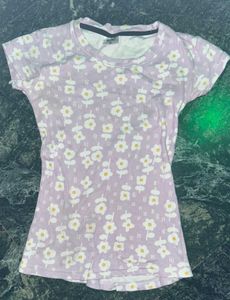 Lavender Printed Tee
