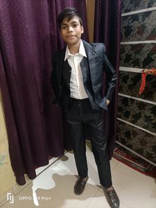 Boy Black Coat Paint New