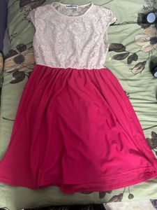 Cute Pink &amp; Lace Dress